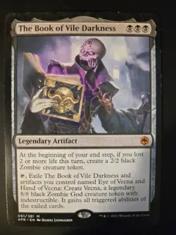 The Book of Vile Darkness NM Adventures in the Forgotten Realms MTG FREE SHIP - Image 1