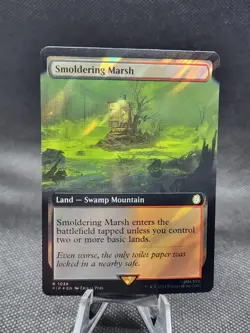 MTG - [FOIL] Smoldering Marsh (Extended Art, Surge Foil) - Fallout - Image 1