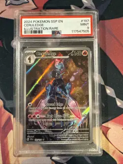 Pokemon Ceruledge 197/191 Illustration Rare Pokemon Surging Sparks PSA 9 Mint - Image 1