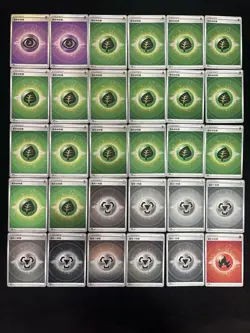 2024 Pokemon TCG S-Chinese Basic Lightning Energy Basic Grass Energy Holo Lot*84 - Image 2