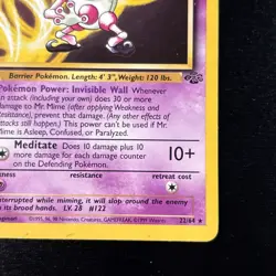 Mr. Mime 22/64 Jungle Regular WOTC Unlimited Pokemon Card Light Play LP - Image 5