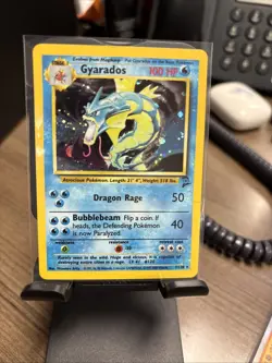 Pokemon TCG Gyarados Base Set 2 Holo Unlimited Rare Card 7/130 LP Condition - Image 1