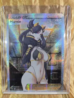 MARNIE Pokemon Trainer Waifu Goddess Card CUSTOM MADE - Image 2