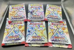 6x Prismatic Evolutions Loose Pack Lot - DIY Booster Bundle Pokemon Sealed New - Image 1