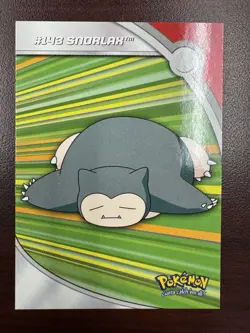 Pokemon #143 Snorlax Card HV14 Series 3 Heroes & Villains Topps TV Animation LP+ - Image 1