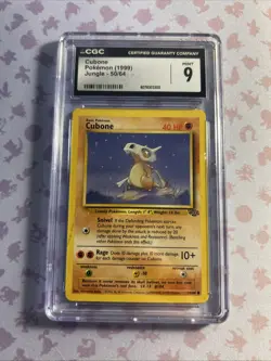 CGC 9 MINT Cubone 1999 Jungle 50/64 Pokemon Card - Image 1