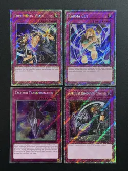 2025 YUGIOH RA04 PLATINUM SECRET RARE KARMA CUT NM BONUS SET - Image 1