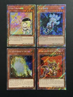 2025 YUGIOH RA04 PLATINUM SECRET RARE WHITE STONE OF ANCIENTS NM BONUS SET - Image 1