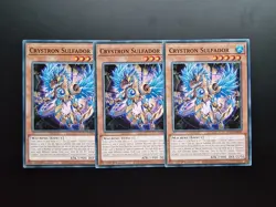 Crystron Sulfador 1st Edition Common SUDA-EN020 Yu-Gi-Oh Card PLAYSET - Image 1