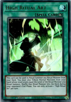 Yugioh High Ritual Art DAMA-EN065 1st Edition Ultra Rare NM - Image 1