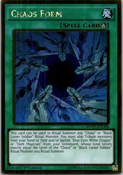 Yugioh Chaos Form MVP1-ENG08 1st Edition Gold Rare NM - Image 1