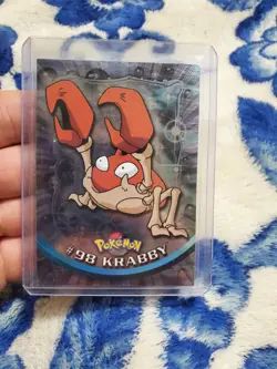 Topps Pokemon Foil Holo Card TV Animation Series 2 Blue Logo #98 Krabby - Image 1