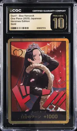 2025 ONE PIECE HEROINES ED GOLD JAPANESE DON!! CARD BOA HANCOCK CGC 10 PRISTINE - Image 1