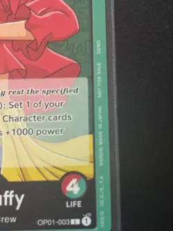 Pre-Errata Monkey.D.Luffy (003) OP01-003 One Piece Demo Deck Card Leader - Image 2