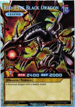 RED EYES BLACK DRAGON Rush Duel Holo YuGiOh YU GI OH Custom Collectible Card - Image 1