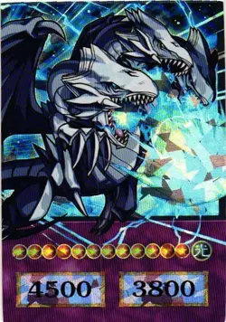 BLUE EYES ULTIMATE DRAGON HOLO YuGiOh YU GI OH Custom Anime Collectible Card - Image 1