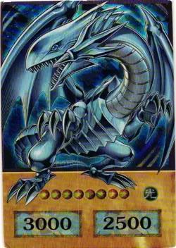 BLUE EYES WHITE DRAGON HOLO YuGiOh YU GI OH Custom Anime Collectible Card - Image 1