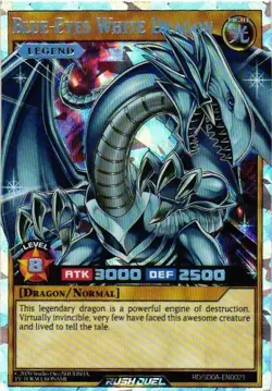 BLUE EYES WHITE DRAGON Rush Duel Holo YuGiOh YU GI OH Custom Collectible Card - Image 1