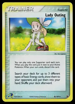 Pokemon Card - Lady Outing Ruby and Sapphire 83/109 Uncommon Reverse Holo - Image 1
