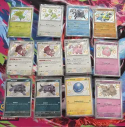 12 FRESH PULLED Shiny Rare Pokemon Cards - Paldean Fates NM - Image 1