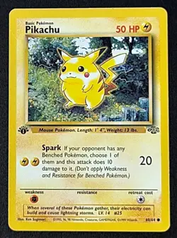 Pikachu Red Cheeks 60/64 Pokemon TCG Jungle Card 1st Edition - Image 1