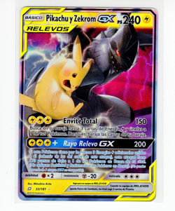 ~ESP~ SPANISH Pikachu Zekrom Team Up 33/181 Pokemon Card (G4) - Image 1