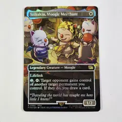 Stiltzkin, Moogle Merchant Chocobo Track Foil Final Fantasy MTG FIN Borderless - Image 1
