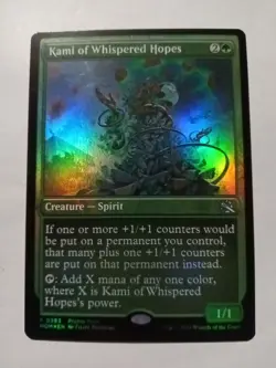 MTG Kami of Whispered Hopes (196/548) March of the Machine LP FOIL - Image 1