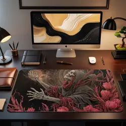 Undead Necromancer Skeleton Zombie Dark Fantasy Horror MTG Playmat - Image 2