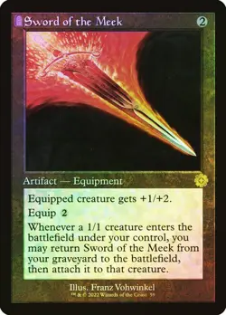 Sword of the Meek Foil Retro Frame The Brothers' War NM MTG - Image 1