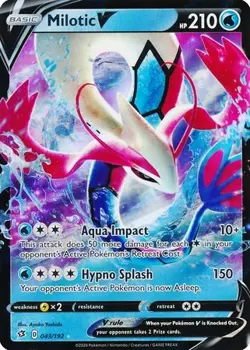 MILOTIC V 043/192 REBEL CLASH POKEMON (ULTRA RARE, NM) - Image 1