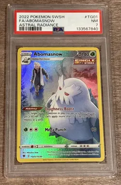 2022 Pokemon - Abomasnow TG01/TG30 Swsh10: Astral Radiance - Full Art - PSA 7 - Image 1