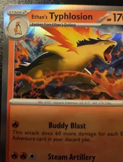 Ethan's Typhlosion 034/182 Holo Rare Scarlet & Violet: Destined Rivals Pokemon - Image 2