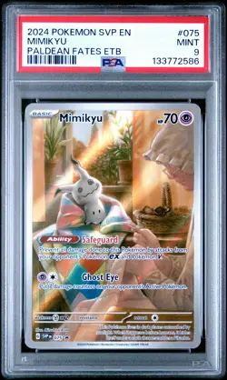 2024 POKEMON SVP EN-SV BLACK STAR PROMO #075 MIMIKYU PSA 9 - Image 1