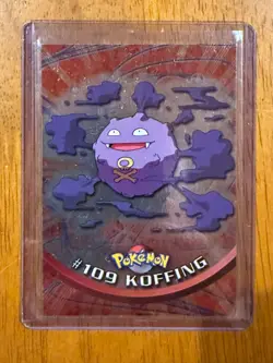 Topps Pokemon #109 Koffing Holo Foil Stage 1 TV Animation Edition NM - Image 1