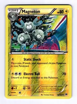 Magneton XY - BREAKthrough #53 (2015) Uncommon Reverse Holo NM Pokemon - Image 1