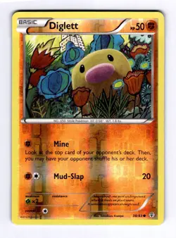 Diglett Generations #38 (2016) Common Reverse Holo NM Pokemon - Image 1