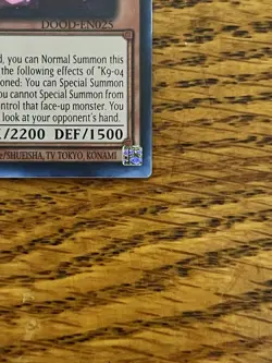Yu-Gi-Oh! TCG K9-04 Noroi Ultra Rare DOOD-EN025 Near Mint 1st Edition - Image 4