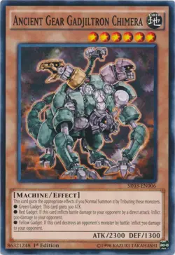 Ancient Gear Gadjiltron Chimera - SR03-EN006 - Common - 1st Edition - Lightly Pl - Image 1