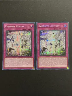 2024 YUGIOH MP24 SECRET RARE FAVORITE CONTACT X2 NM - Image 1