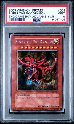 2003 YU-GI-OH! PROMO #001 SLIFER THE SKY DRAGON PSA 9 - Image 1