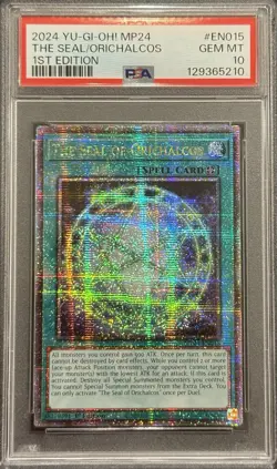 2024 PSA 10 YUGIOH MP24 QCR SECRET RARE THE SEAL OF ORICHALCOS 💎 - Image 1