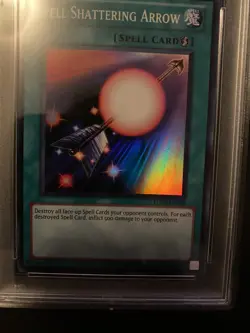 PSA 9 MINT Spell Shattering Arrow TU05-EN005 Super Rare Yugioh Turbo Pack 5 - Image 3