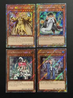 2025 YUGIOH RA04 PLATINUM SECRET RARE HIGH PRIESTESS OF PROPHECY NM BONUS SET - Image 1