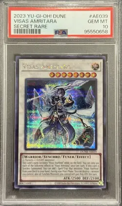 2023 PSA 10 YUGIOH DUNE AE SECRET RARE VISAS AMRITARA ?? - Image 1