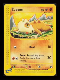 Cubone 103/165 Common Expedition Pokemon Card - Image 1