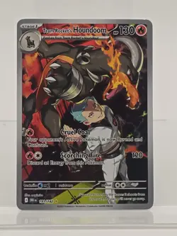 Pokemon TCG Team Rockets Houndoom Illustration Rare Card 191/182 Destined Rivals - Image 1