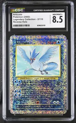 CGC 8.5 Articuno 2002 Legendary (Collection) 2/110 Reverse Holo Pokemon Card - Image 1