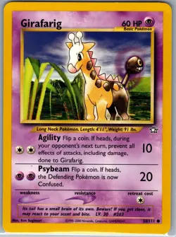 Girafarig 58/111 Non Holo Neo Genesis - Pokemon Card - NM - Image 1