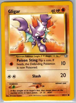 Gligar 59/111 Non Holo Neo Genesis - Pokemon Card - LP - Image 1
